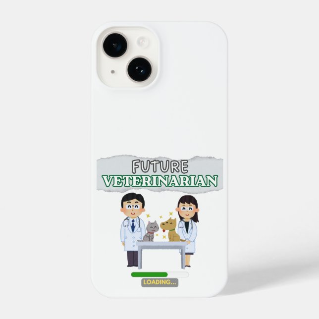 Funda Para iPhone Future Veterinarian Loading – Vet Student Design (Reverso )