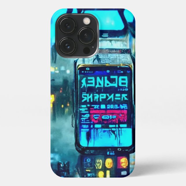 Funda Para iPhone Futurista Cyberpunk Steampunk Flip Phone (Reverso)