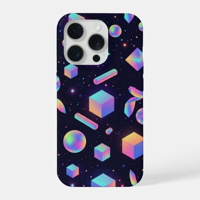 Funda Para iPhone Futuristic 3D Holographic Geometric Phone Case (Reverso )