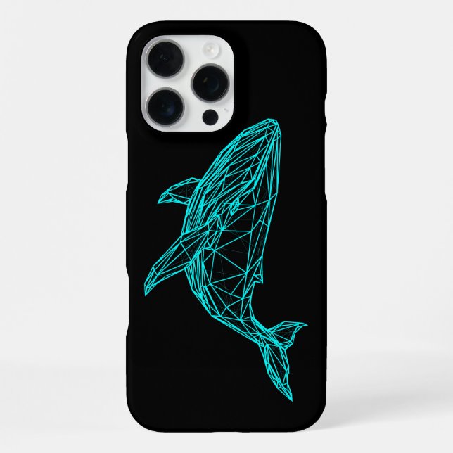 Funda Para iPhone Futuristic Geometric Whale iPhone 16 Pro Max Case (Reverso )