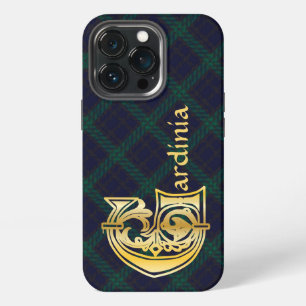 Funda Para iPhone 13 Pro G mayúscula decorativa botánica medieval