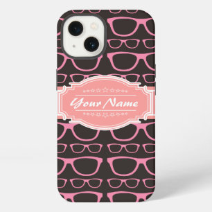 Gafas de nerd rosa coral personalizadas