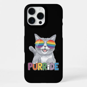 Funda Para iPhone 16 Pro Max Gafas de sol Purride Cat Orgullo Gay Arcoíris LGBT