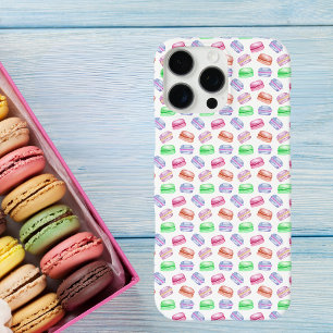 Funda Para iPhone 16 Pro Max Galletas Macarons Postre Patrón Colorido 16 Pro