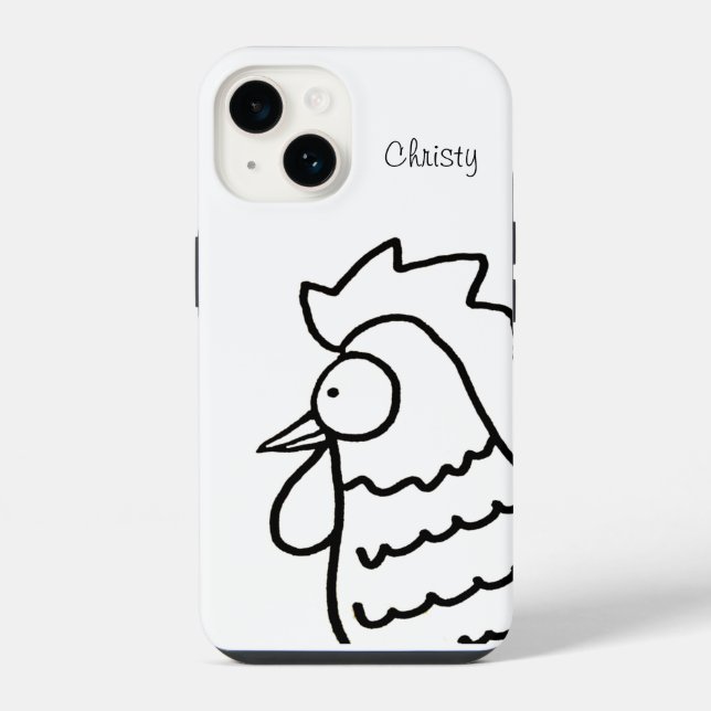 Funda Para iPhone Gallo entrometido (Reverso )