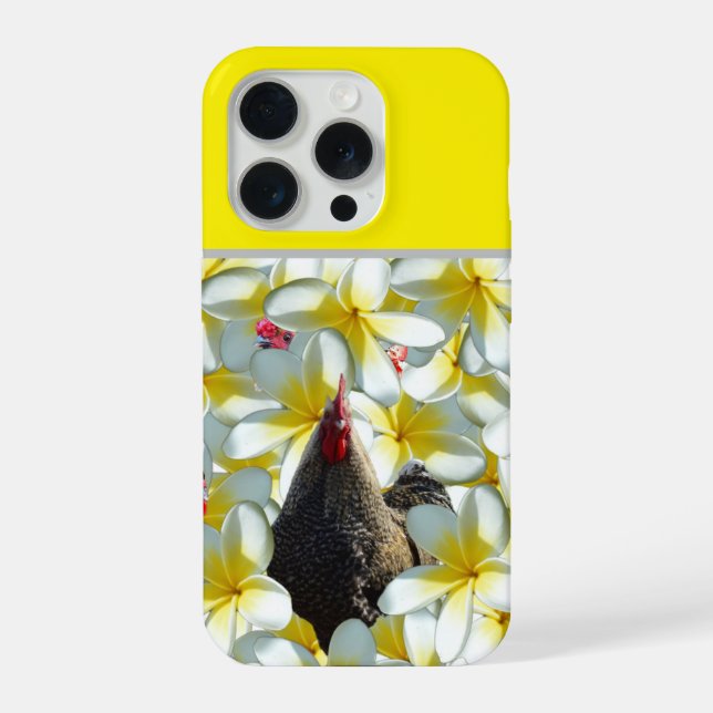 Funda Para iPhone Gallo y frangipanis, (Reverso )