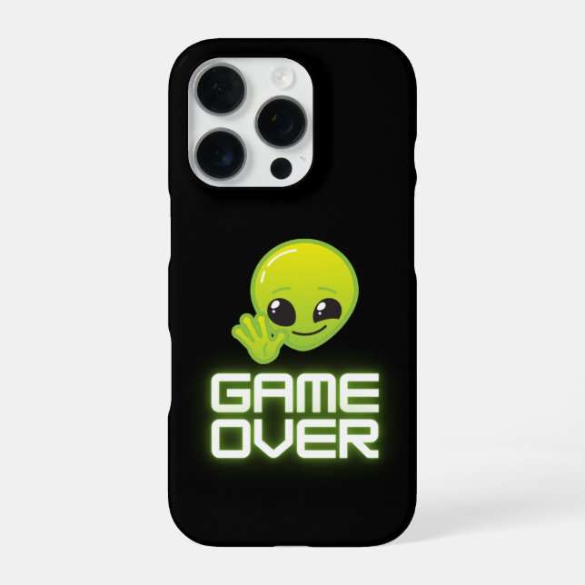 Funda Para iPhone Game Over Alien – Gamer Vibe (Reverso)