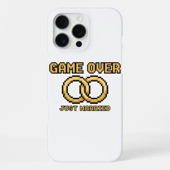 Funda Para iPhone Game Over Married Funny iPhone Case (Reverso )