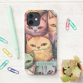 Funda Para iPhone 12 Garabatos coloridos Perro caprichoso