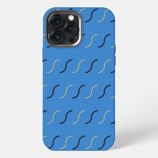 Funda Para iPhone Garabatos de Azul (Reverso )