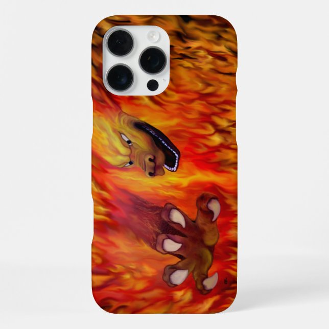 Funda Para iPhone Garfa de Dragón Rojo (Reverso )