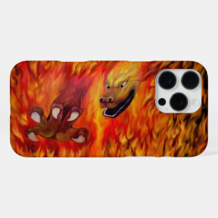 Funda Para iPhone 16 Pro Max Garfa de Dragón Rojo