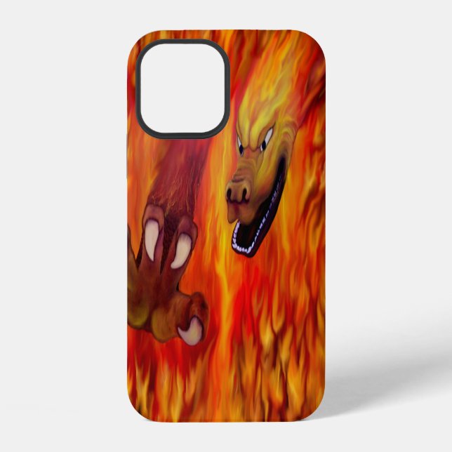 Funda Para iPhone Garfa de Dragón Rojo (Reverso )