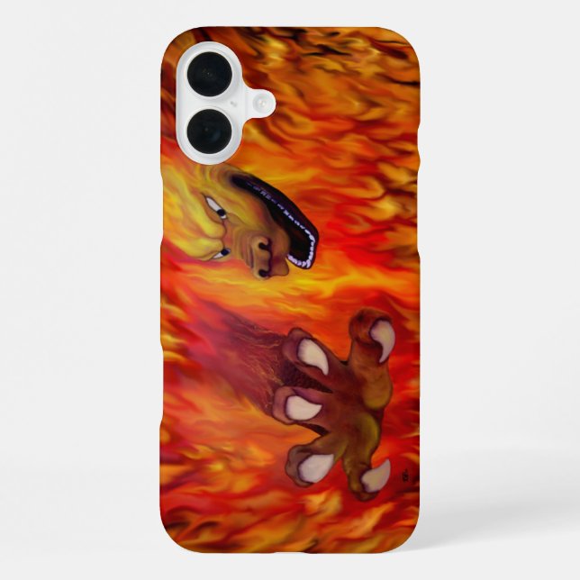 Funda Para iPhone Garfa de Dragón Rojo (Reverso )