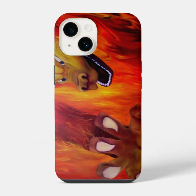 Funda Para iPhone Garra de Dragón Rojo (Reverso )