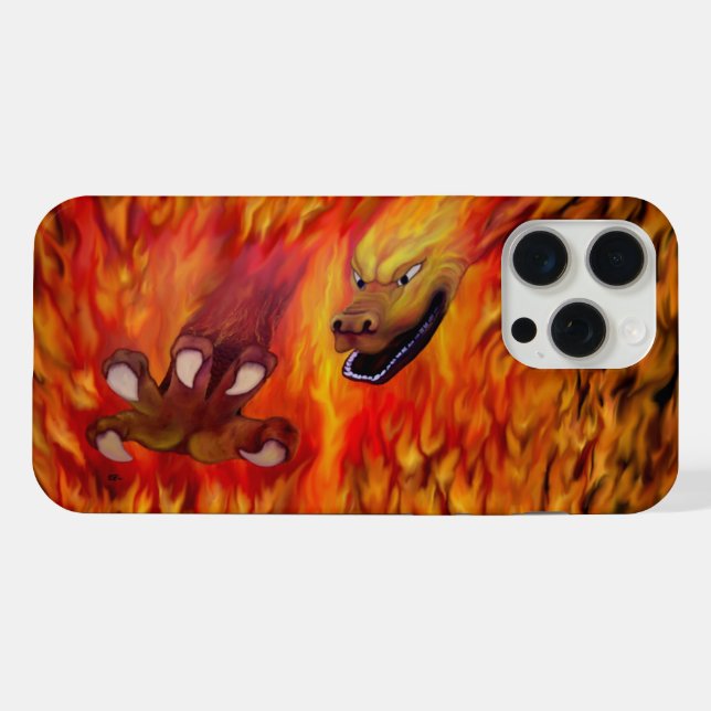 Funda Para iPhone Garra de Dragón Rojo (Reverso Horizontal)