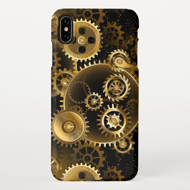 Funda Para iPhone Gases de bronce de vapor sin soldadura (Reverso)