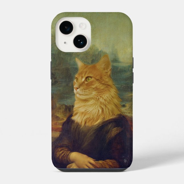 Funda Para iPhone Gata Mona Lisa (Reverso )