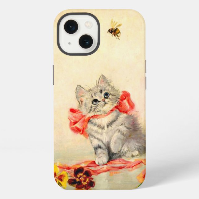 Funda Para iPhone Gatito con cinta roja (Reverso )