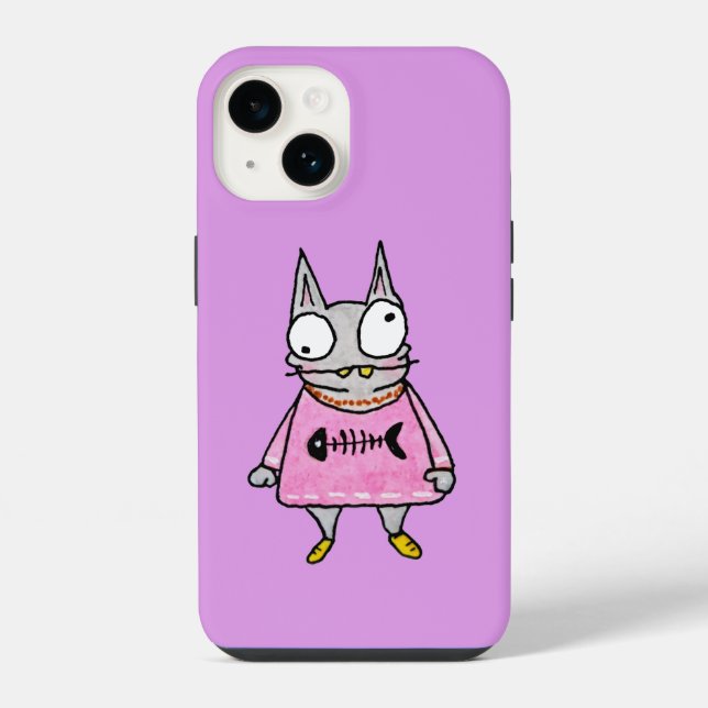 Funda Para iPhone Gatito de Dibujos Animados (Reverso )