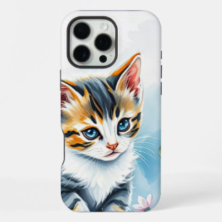 Funda Para iPhone 16 Pro Max Gatito en un jardín floral