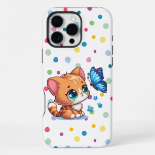 Funda Para iPhone 16 Pro Max Gatito/gato y mariposa