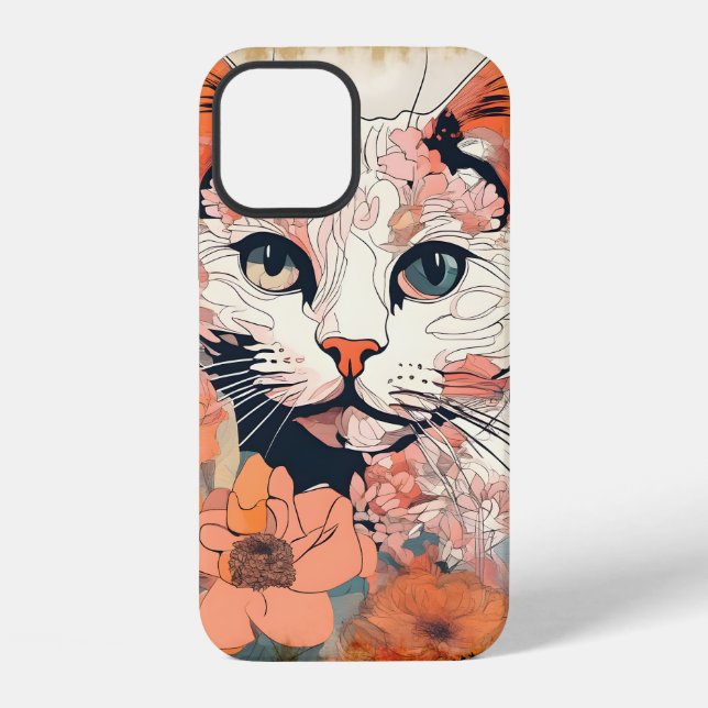 Funda Para iPhone Gato Artístico (Reverso )