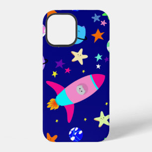 Funda Para iPhone 12 gato astronauta nave espacial galaxia