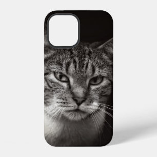 FUNDA PARA iPhone 12 GATO ATIGRADO PLATEADO