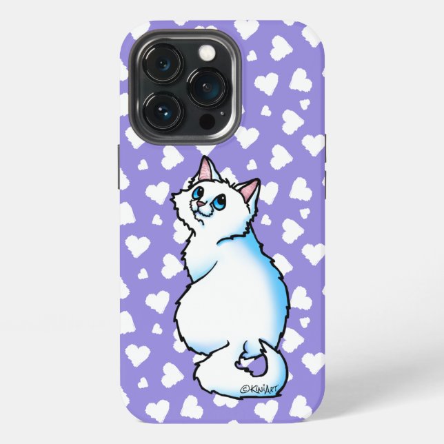 Funda Para iPhone Gato blanco (Reverso )