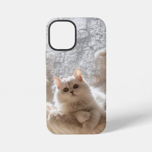 Funda Para iPhone 12 Mini Gato blanco majestuoso