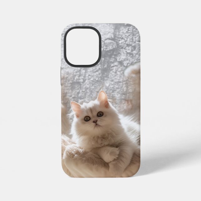 Funda Para iPhone Gato blanco majestuoso (Reverso )