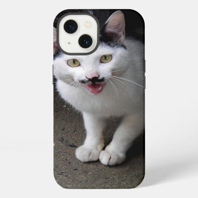 Funda Para iPhone Gato con bigote (Reverso )