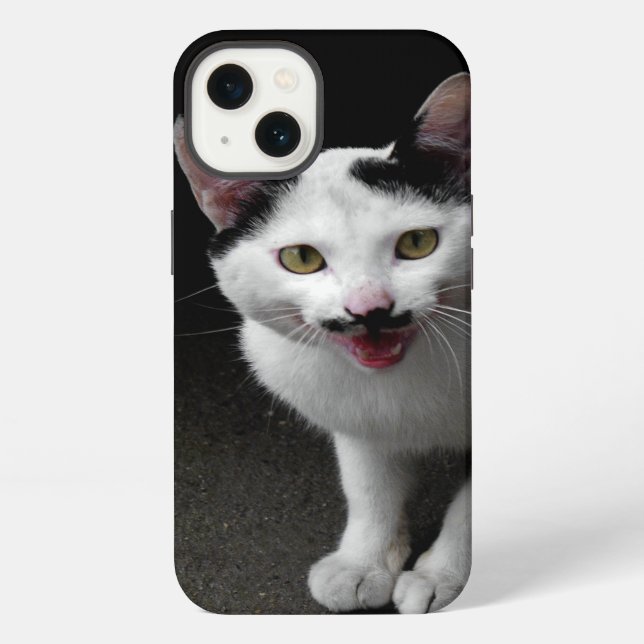 Funda Para iPhone Gato con Bigote (Reverso )