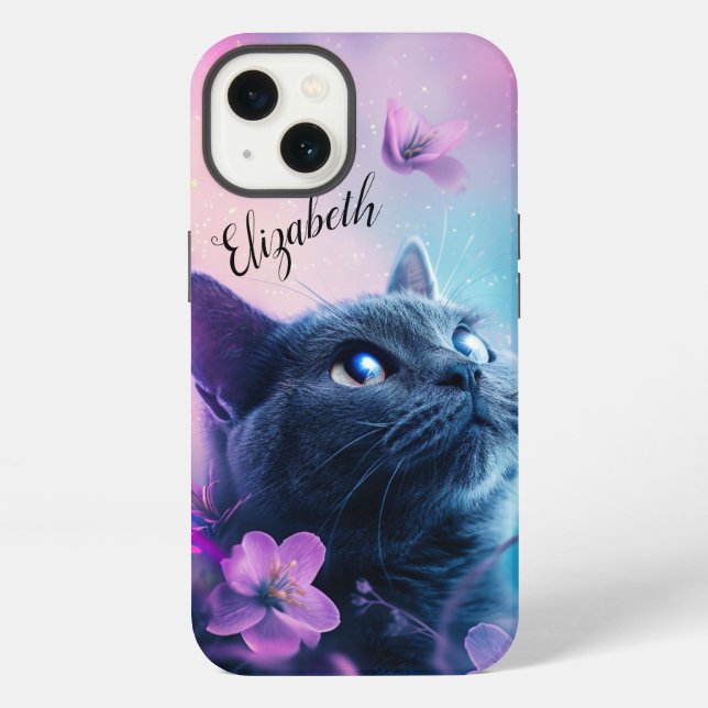 Funda Para iPhone Gato curioso  (Reverso )