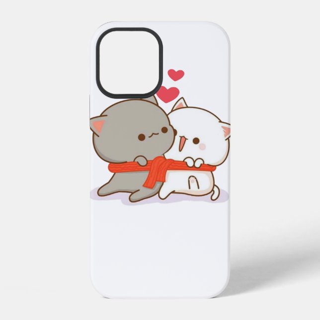 Funda Para iPhone Gato cutáneo mochi (Reverso )