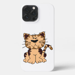 Funda Para iPhone 13 Pro Max GATO CUTE BEIGE AND BROWN big head
