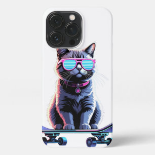 Funda Para iPhone 13 Pro Gato Cyberpunk Neón – Colección de Diseño Phone