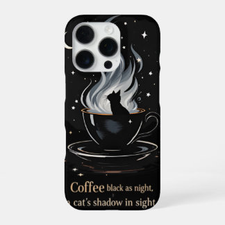 Funda Para iPhone 16 Pro Gato de café místico