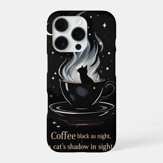 Funda Para iPhone Gato de café místico (Reverso)