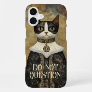 Funda Para iPhone 16 Plus Gato de Esmoquin Medieval Regio Domina