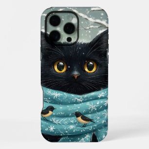 Funda Para iPhone 16 Pro Max Gato de Invierno Mágico