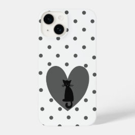 Funda Para iPhone 14 Gato de lunares