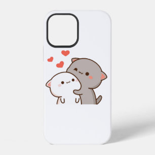 Funda Para iPhone 12 Gato de melocotón de mochi lindo