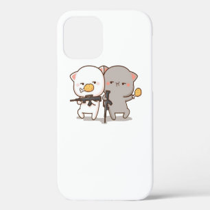 Funda Para iPhone 12 Gato de melocotón de mochi lindo