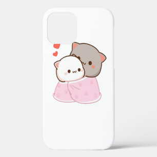 Funda Para iPhone 12 Gato de melocotón de mochi lindo
