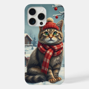 Gato de Tabby con atuendo y Gorra de invierno prec