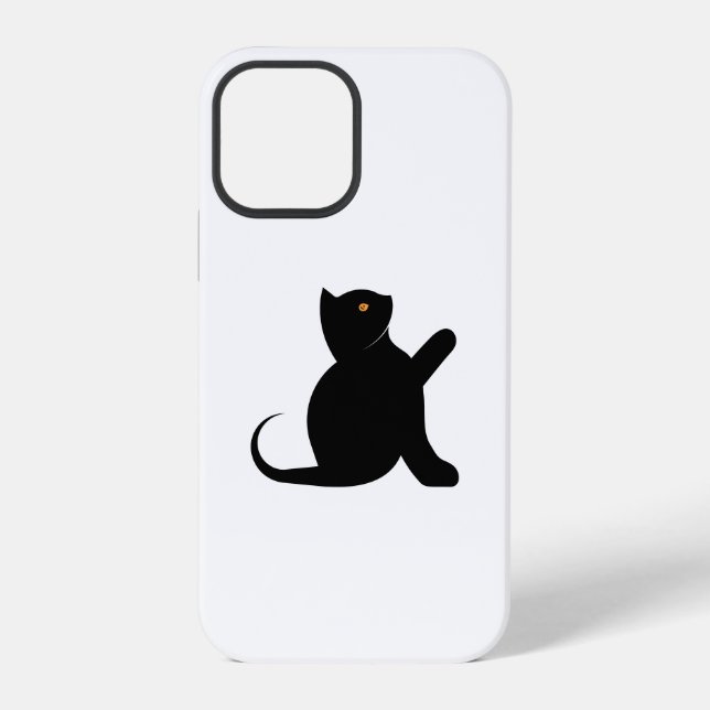 Funda Para iPhone Gato diciendo hola (Reverso )