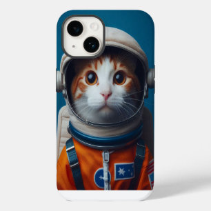Funda Para iPhone 14 Gato Divertido con Equipo de Astronauta - Desi Ave