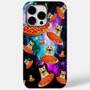 Funda Para iPhone 14 Pro Max Gato divertido de pizza espacial